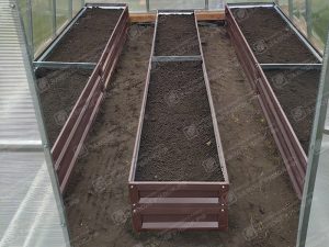 Грядки в теплицу «Усиленные» с полимерным покрытием (высота 30 см)